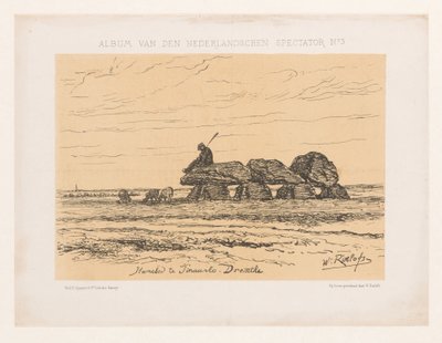 Hunebed te Tynaarlo in Drenthe door Willem Roelofs (I)