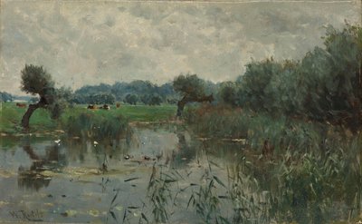Uiterwaarden aan de IJssel door Willem Roelofs