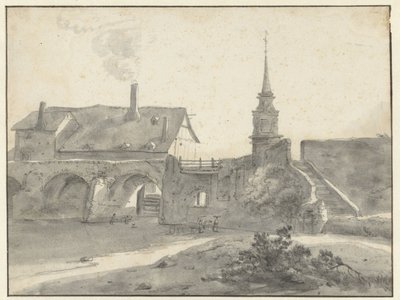 Pont des Treilles te Angers door Willem Schellinks (attributed to)