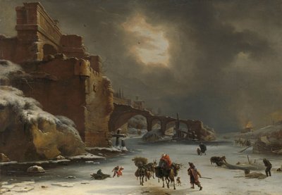 Stadsmuren in de winter door Willem Schellinks