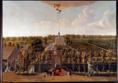 Uitzicht op het Munnikenhof-eigendom in Zeeland (Nederland) door Willem Schellinks