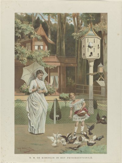 Portret van Emma, koningin-regentes der Nederlanden, en Wilhelmina, koningin der Nederlanden door Willem Steelink (II)