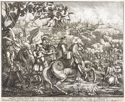 De slag bij Narva op 19 november 1700 door Willem Swidde