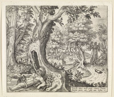 Hagar en Ismaël in de woestijn door Willem Thibaut
