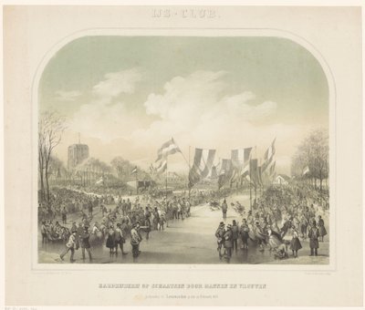 Schaatswedstrijd door Willem Troost (II)