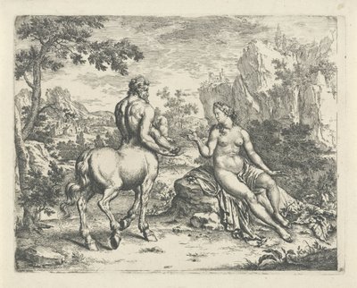 Ocyrhoë voorspelt het lot van Chiron en Asclepius door Willem Van Mieris