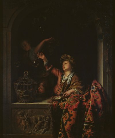 Zeepbellen door Willem Van Mieris