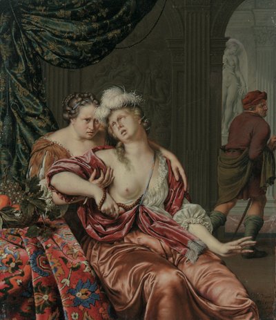 De dood van Cleopatra, 1694 door Willem Van Mieris
