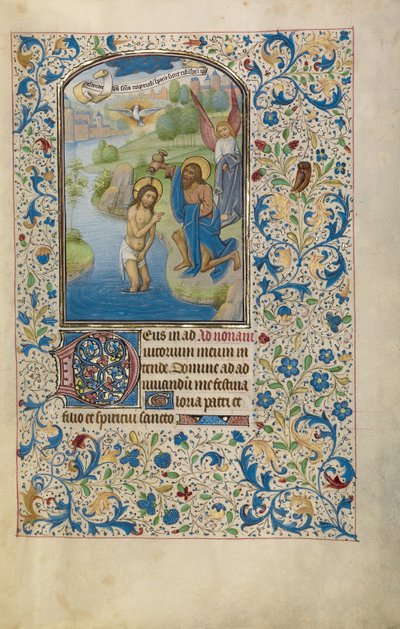 Die Taufe Christi door Willem Vrelant