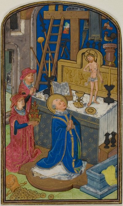 De Mis van St. Gregorius, uit een Getijdenboek door Willem Vrelant