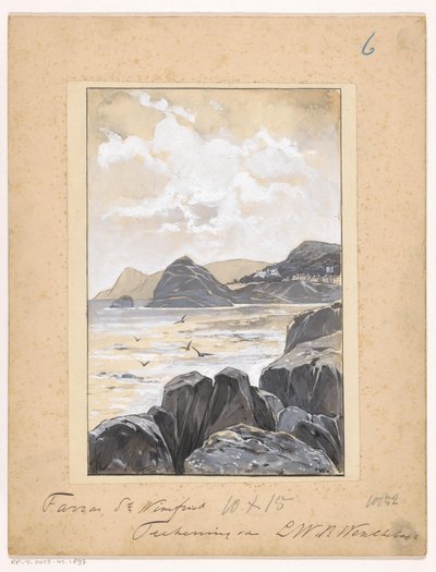 Rotsachtige baai door Ludwig Willem Reymert Wenckebach