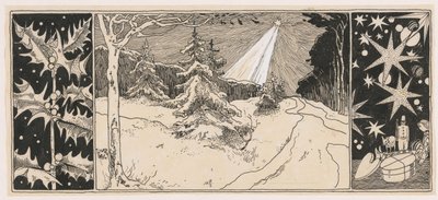Ster schijnt op een winterlandschap door Ludwig Willem Reymert Wenckebach