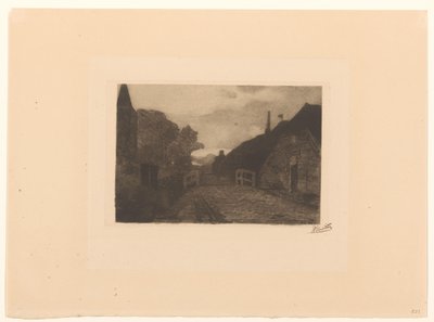 Dorpsweg in Diepenheim door Willem Witsen (signed by artist)