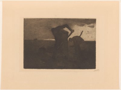 Drie aardappelrooiers door Willem Witsen (signed by artist)