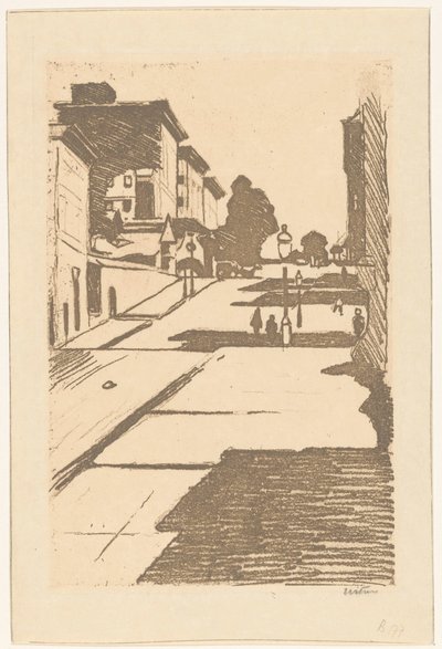 Gezicht op Maison Street en het Fairmont hotel in San Francisco door Willem Witsen (signed by artist)