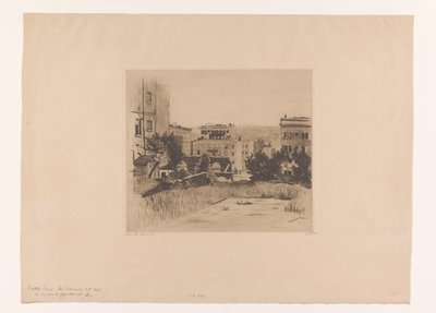 Gezicht op Sutter Street in San Francisco door Willem Witsen (signed by artist)