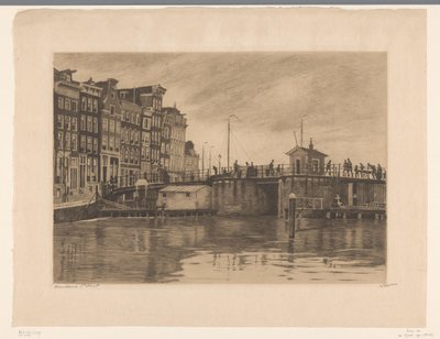 Gezicht op de Kraansluis in Amsterdam door Willem Witsen (signed by artist)
