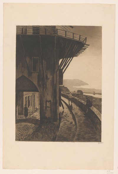 Gezicht op de Molenpoort in Wijk bij Duurstede door Willem Witsen (signed by artist)