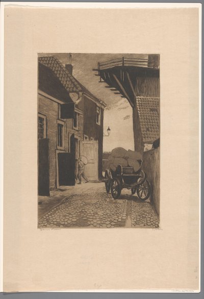 Gezicht op de Molensteeg in Wijk bij Duurstede door Willem Witsen (signed by artist)