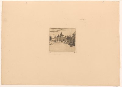 Nieuwmarkt in Amsterdam door Willem Witsen (signed by artist)