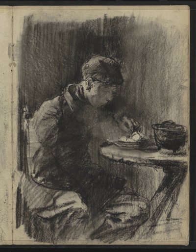 Aardappeletende jongen door Willem Arnoldus Witsen