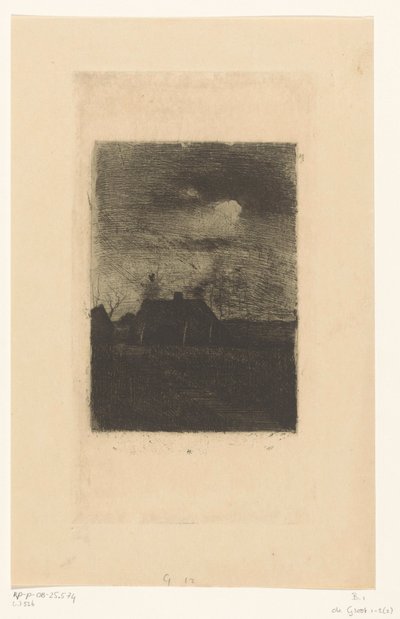 Boerderij bij avond door Willem Arnoldus Witsen