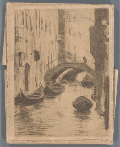 Brug over de Rio di San Toma, Venetië door Willem Arnoldus Witsen