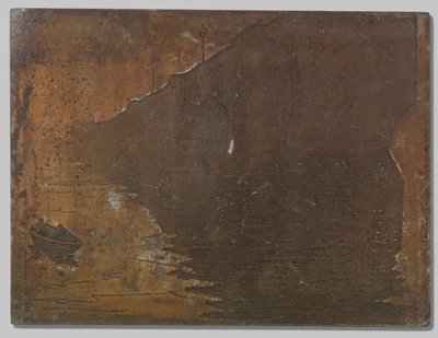 Gezicht op Waterloo Bridge in de mist in Londen door Willem Arnoldus Witsen