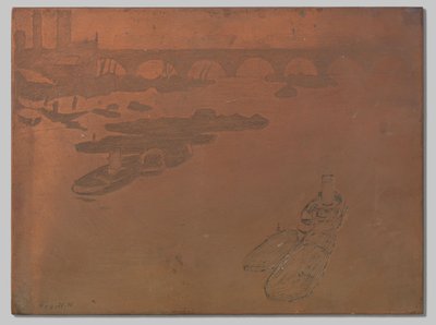 Schepen op de Theems door Willem Arnoldus Witsen