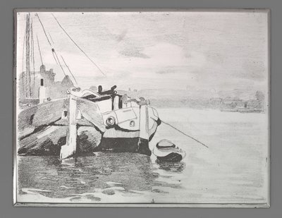 Twee schuiten door Willem Arnoldus Witsen