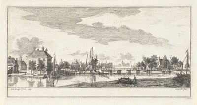 Gezicht op het dorp Uithoorn door Willem Writs