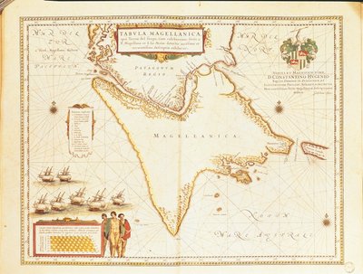 Straat van Magellan, uit Theatrum Orbis Terrarum door Willem en Joan Blaeu door Willem and Joan  Blaeu