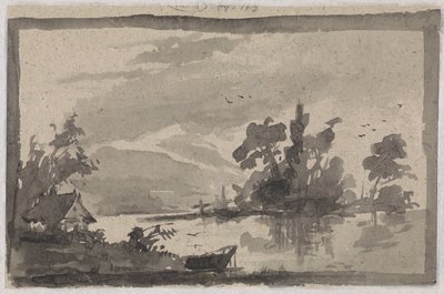 Rivierlandschap door Willem de Famars Testas