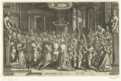 Dank voor het ontzet van Leiden, 1574 Leiden tijdens het beleg en ontzet, 1574 (series title) door Willem de Haen