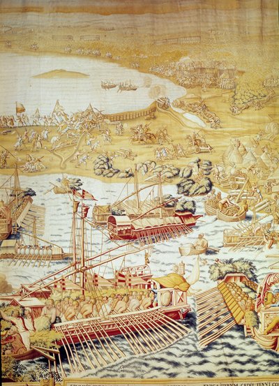 Verovering van Tunis door keizer Karel V: het beleg van Golette in 1535 (detail) door Willem de Pannemaker