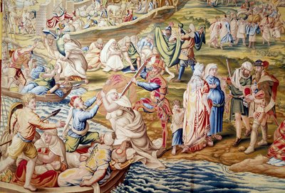Verovering van Tunis door Keizer Karel V: geweld tegen vrouwen door Spaanse troepen in 1535 door Willem de Pannemaker