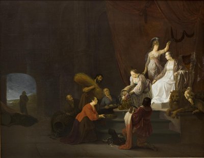 Allegorie op de vrede. Pax wordt gekroond door Minerva door Willem de Poorter