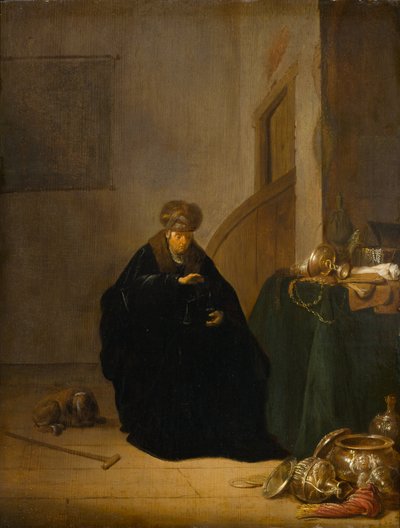 De goudweger door Willem de Poorter