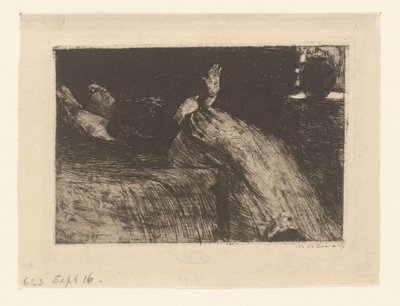 Liggende vrouw door Willem de Zwart (signed by artist)