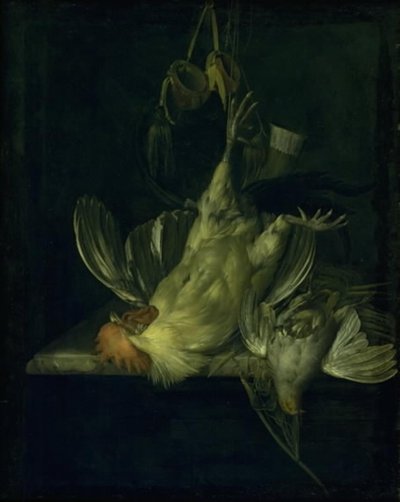 Een dode witte haan door Willem van Aelst