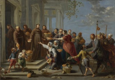 Sint-Antonius van Padua die brood uitdeelt door Willem van Herp the Elder