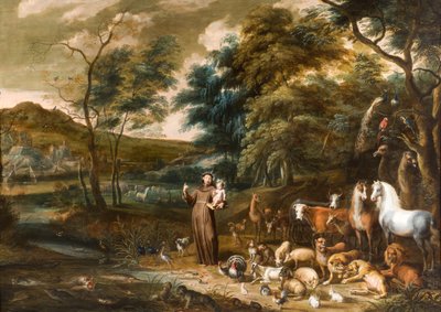 Sint Franciscus met de dieren door Willem van, I and Hondt, Lambert de, I Herp