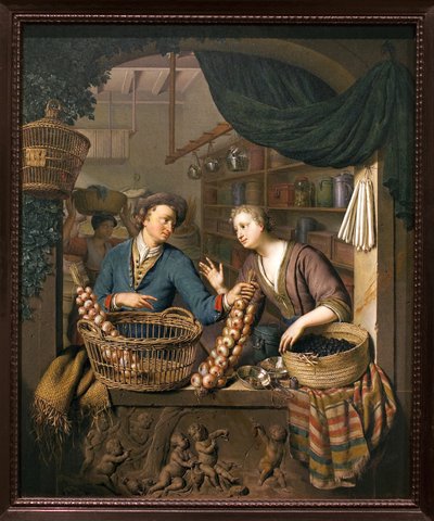 Uienverkoper door Willem Van Mieris