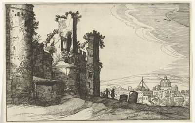Gezicht op Rome vanaf Monte Pincio door Willem van Nieulandt (II)