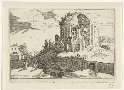 Nymphaeum in Rome door Willem van Nieulandt (II)