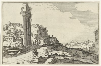 Tempel van Castor en Pollux door Willem van Nieulandt (II)