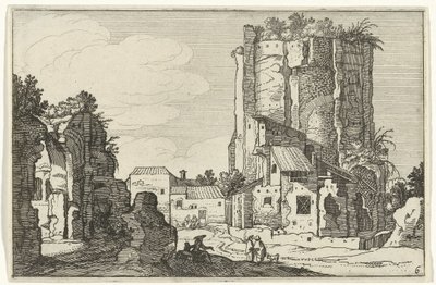 Twee ruïnes door Willem van Nieulandt (II)
