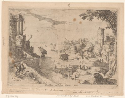 Landschap met de Emmaüsgangers door Willem van Nieulandt