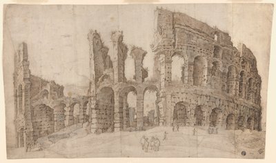 Ruïnes van het Colosseum in Rome door Willem van Nieuwlandt II