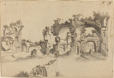 De Baden van Caracalla, Rome door Willem van Nieuwlandt II